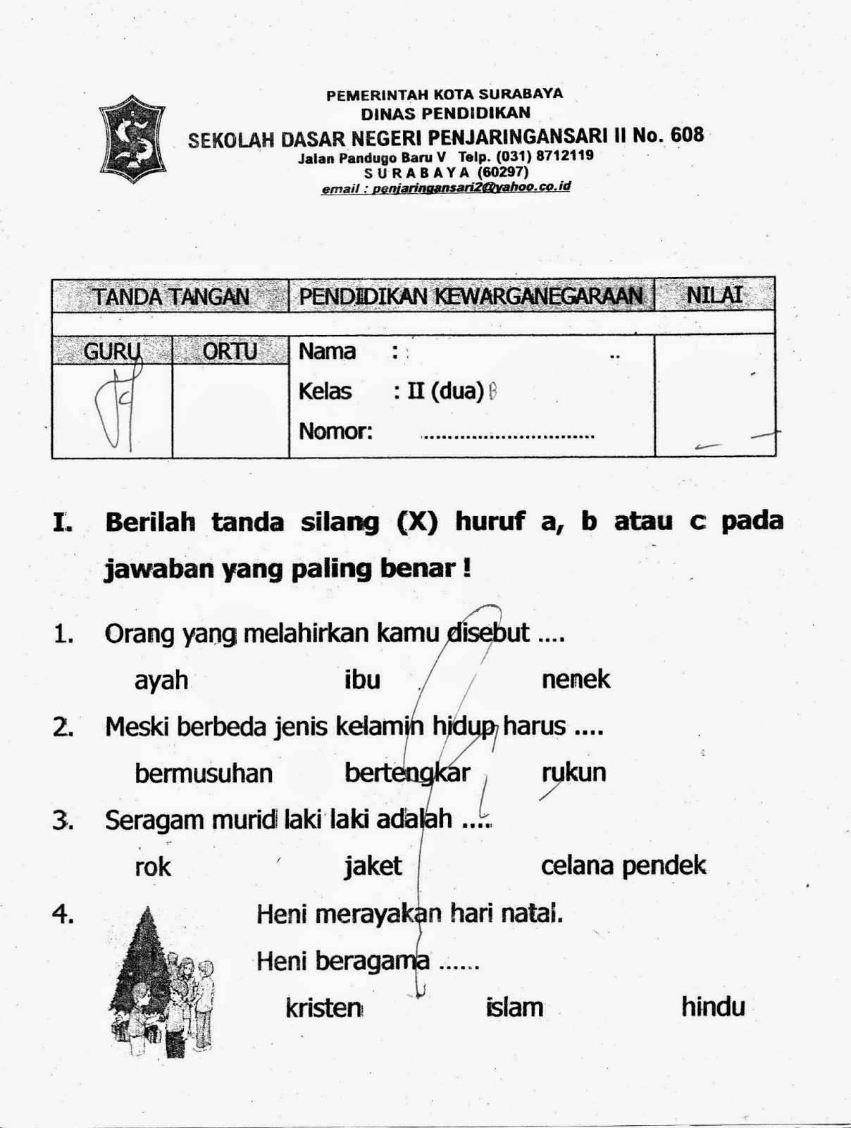 Soal Agama Kristen Kelas 1 Sd Dan Kunci Jawaban – Beinyu.com