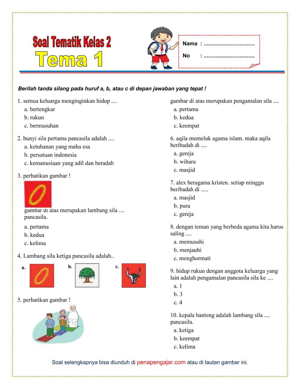 Soal Agama Katolik Kelas 2 Sd Semester 1 Kurikulum 2013 - Homecare24