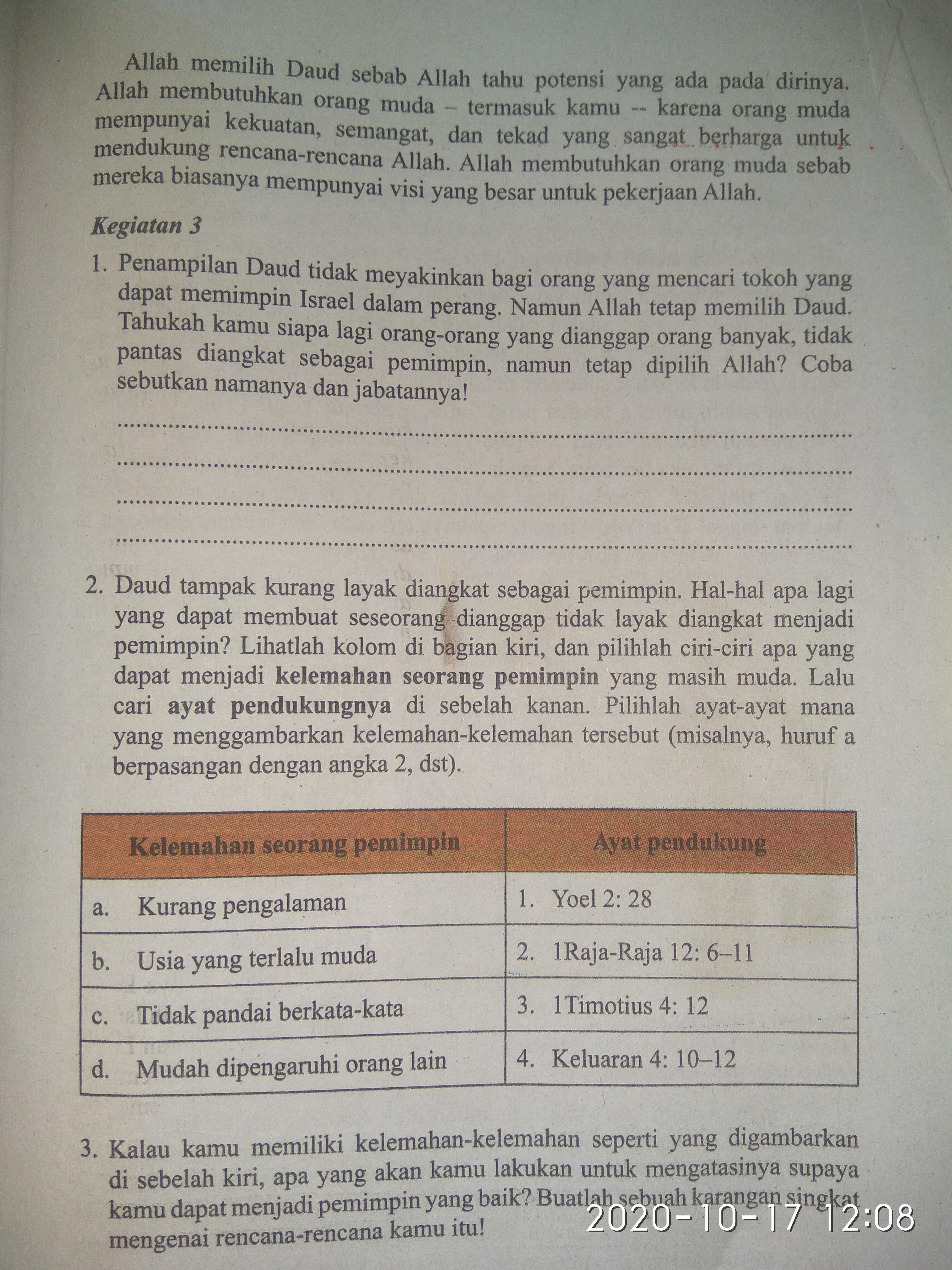 Soal Dan Jawaban Agama Kristen Smp Kelas 9