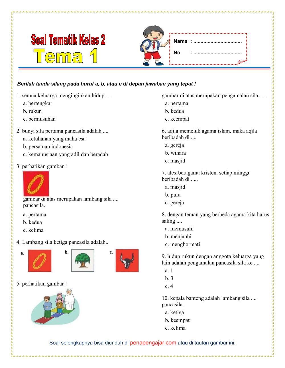 Contoh Soal Kelas 2 Sd - Homecare24