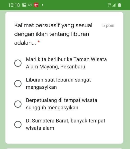 Kalimat Persuasif Yang Sesuai Dengan Iklan Tentang Liburan Adalah - 30