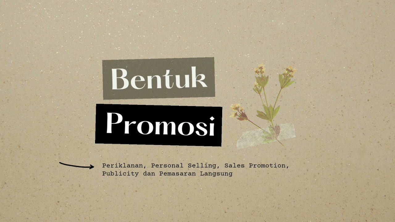 Bentuk Promosi - YouTube