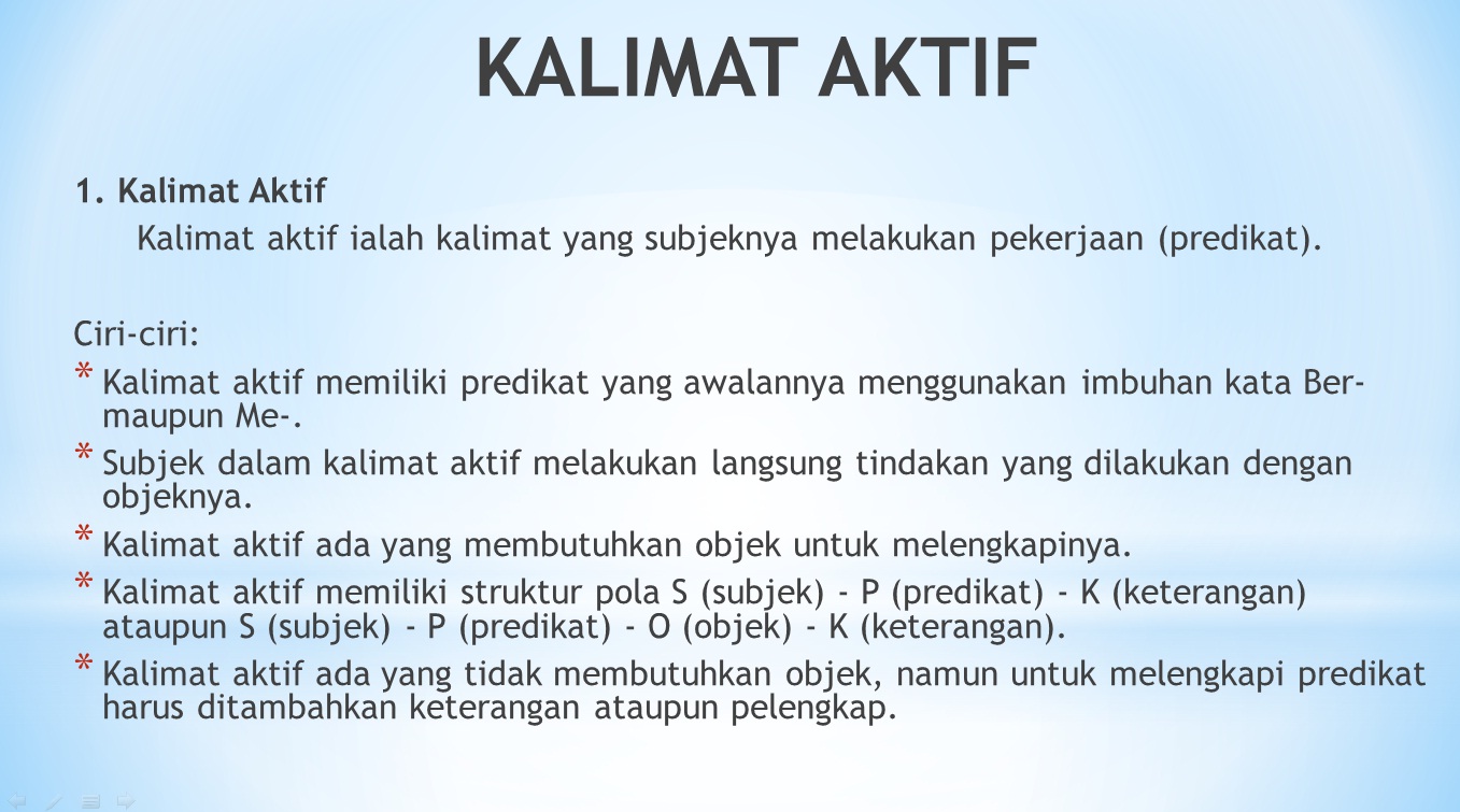 Pengertian Kalimat Aktif dan Kalimat Pasif Beserta Contoh Lengkap