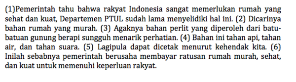 Contoh Soal Kalimat Utama dan Kalimat Penjelas - Materi Pendidikan