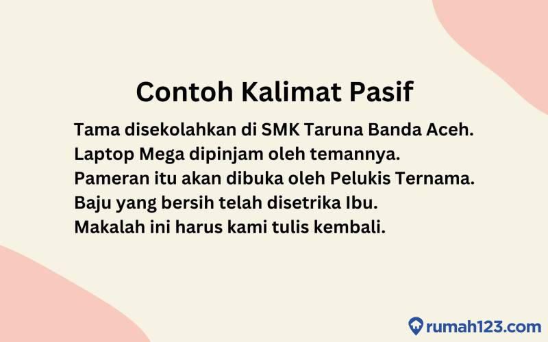 Contoh Kalimat Pasif Lengkap dengan Jenis dan Ciri-cirinya