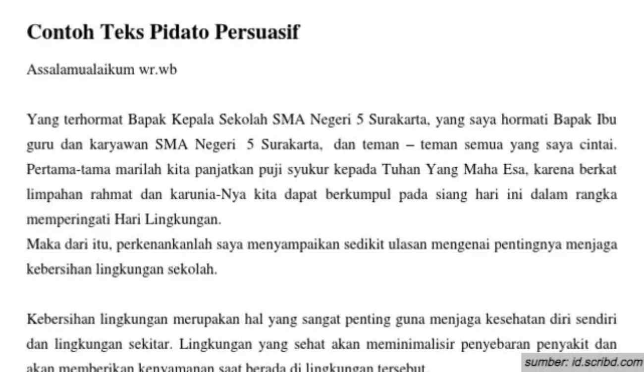 13 Contoh Pidato Persuasif Berbagai Tema Beserta Strukturnya