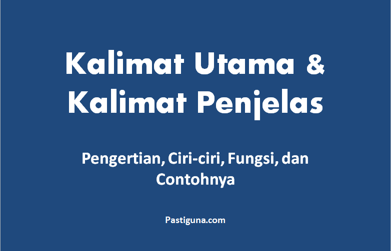 Contoh Kalimat Utama – pulp