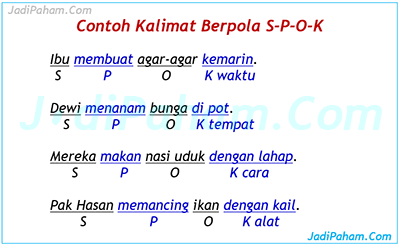 Contoh Kalimat Berpola Spok – cabai