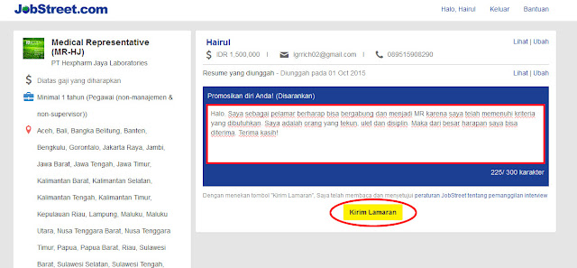 Contoh Promosi Diri Di Jobstreet Fresh Graduate - IMAGESEE