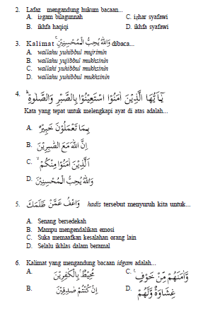 soal agama islam kelas 7 bab 13