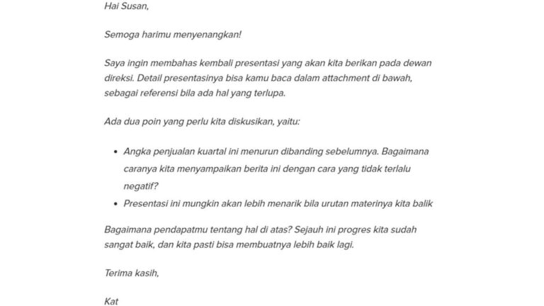 Contoh Email Formal