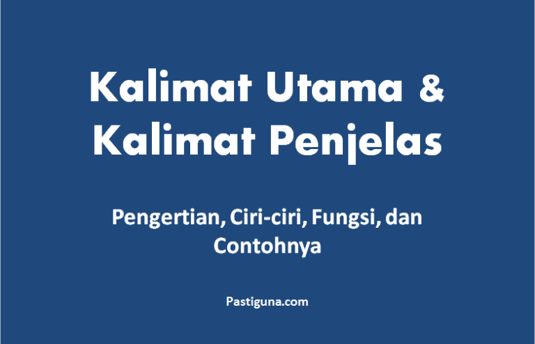 kalimat utama dan kalimat penjelas